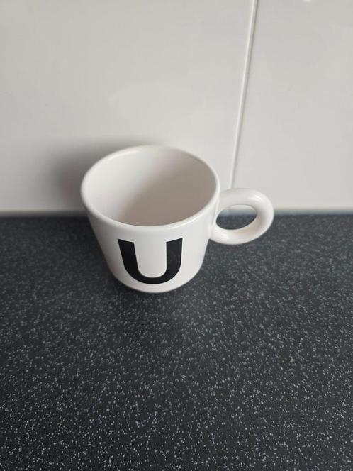 beker met u, Huis en Inrichting, Keuken | Servies, Zo goed als nieuw, Overige typen, Overige stijlen, Ophalen of Verzenden