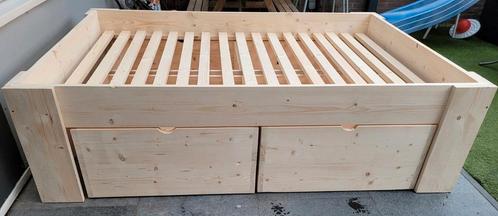STEIGERHOUTEN BEDDEN., Huis en Inrichting, Slaapkamer | Bedden, Zo goed als nieuw, Eenpersoons, 200 cm, Steigerhout, Ophalen