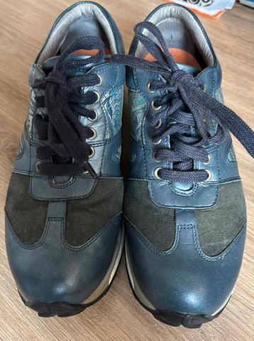 Xsensible sneakers maat 38 blauw en grijze accent, leer beschikbaar voor biedingen