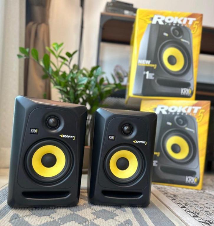 Set KRK Rokit 5 G3 speakers actief 6 7 monitors studio RP5, Audio, Tv en Foto, Luidsprekers, Zo goed als nieuw, Front, Rear of Stereo speakers