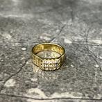 14k gouden ring massief model prachtig met stenen, Sieraden, Tassen en Uiterlijk, Ringen, Ophalen of Verzenden, Nieuw, Goud
