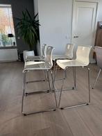 4 barkrukken, Huis en Inrichting, Barkrukken, Ophalen, Met voetsteun, 60 tot 90 cm, Metaal