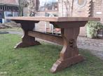Oud eiken eettafel kloostertafel 190x90., Eikenhout, Zo goed als nieuw, Vijf personen of meer, 150 tot 200 cm
