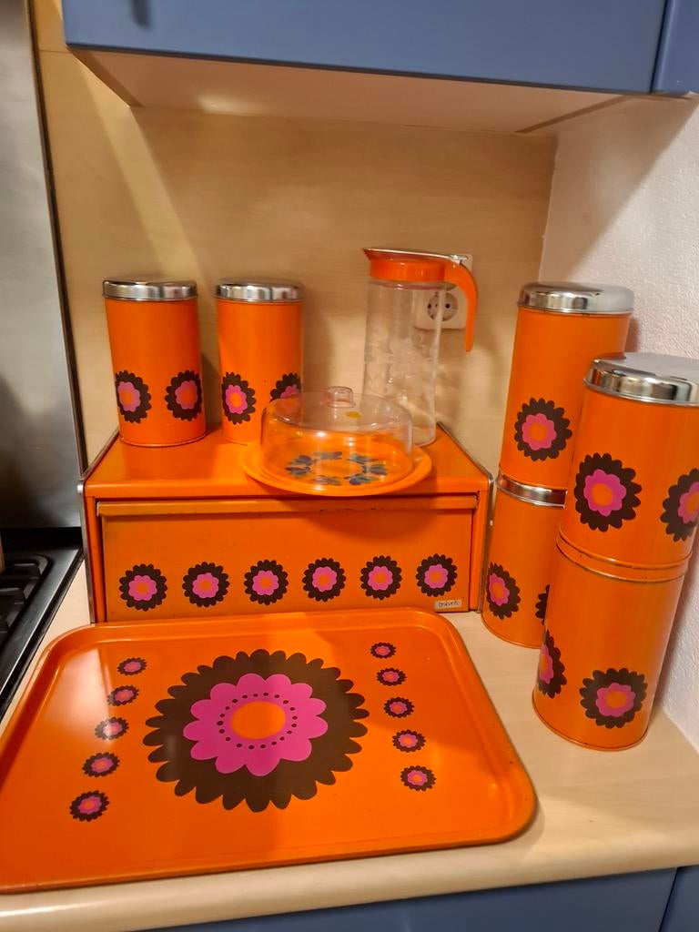 Brabantia Patrice broodtrommel, dienblad, voorraadbus, stolp, Ophalen, Huis en Inrichting