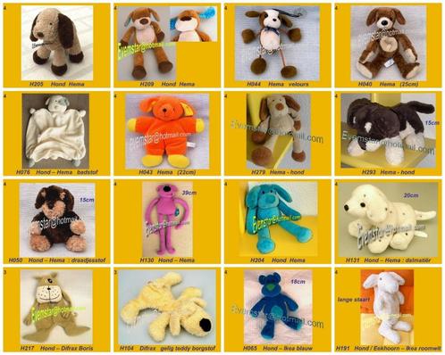 Hond Hondje Hema Difrax Ikea en andere merken, Kinderen en Baby's, Speelgoed | Knuffels en Pluche, Zo goed als nieuw, Hond, Ophalen