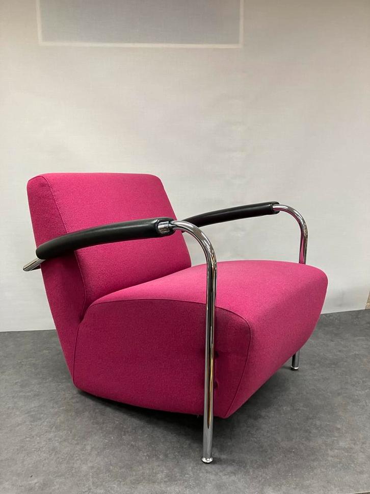 Leolux Scylla Fauteuil - Gerard Vollenbrock, Huis en Inrichting, Fauteuils, Zo goed als nieuw, Leer, 75 tot 100 cm, Ophalen of Verzenden