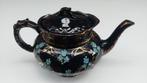Jackfield Vintage Theepot Zwart met Bloemmotief, Ophalen of Verzenden