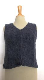 Donkergrijze 50% wollen spencer/trui van Cora Kemperman! S/M, Verzenden, Zo goed als nieuw, Maat 38/40 (M), Grijs