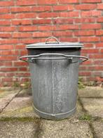 Vintage Metalen Afvalemmer Amsterdam, Ophalen, Gebruikt, 50 tot 75 cm, 20 tot 30 liter