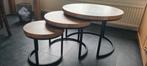 Drie delige salontafels, Huis en Inrichting, Tafels | Salontafels, Ophalen, 50 tot 100 cm, Rond, 50 tot 100 cm