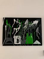 Abstract Parijs Schilderij Handgeschilderd, Ophalen of Verzenden