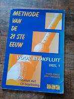 Blokfluit lesboek - Methode 21 ste eeuw - Incl.CD, Gebruikt, Overige genres, Les of Cursus, Ophalen of Verzenden