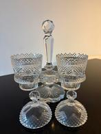 Glazen zoutvaatjes set met standaard, Ophalen of Verzenden