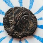 Zeldzame oude Romeinse munt AE2 keizer Magnus Maximus 383/88, Ophalen of Verzenden, Overige landen, Losse munt