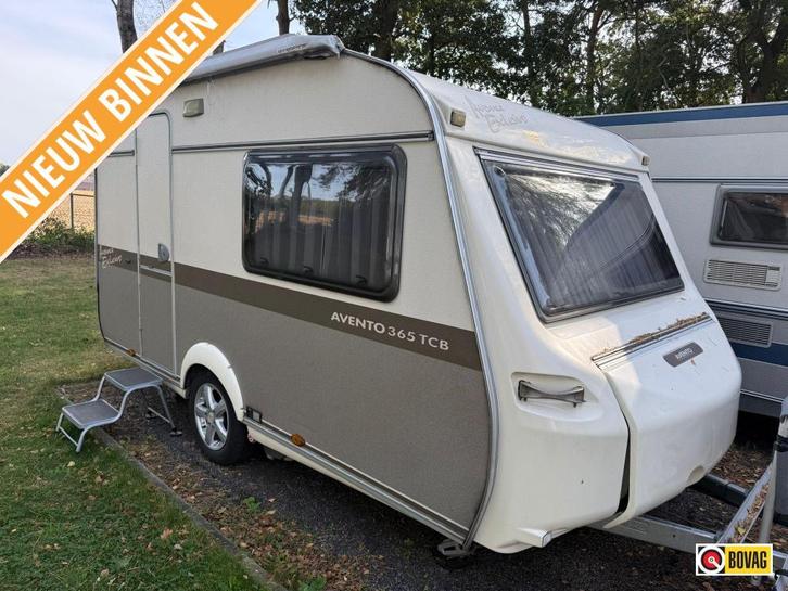 Avento Avance 365 TCB incl. mover luifel, Caravans en Kamperen, Caravans, tot en met 2, 750 - 1000 kg, Rondzit, Avento, 2 aparte bedden