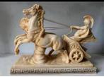 Marmeren beeld 37cm Romeinse wagenmenner van A.Santini, Antiek en Kunst, Ophalen of Verzenden