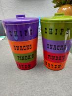 Vintage jaren '70 kunststof snackschaaltjes, 2 sets., Ophalen of Verzenden