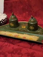 Antiek Inktstel met Bloemmotieven, Ophalen of Verzenden