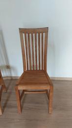 teakhouten eetkamerstoelen, Huis en Inrichting, Stoelen, Ophalen, Gebruikt, Bruin, Vier