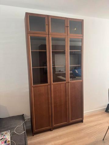 IKEA Billy/Oxford Houten Vitrinekast met Glasdeuren