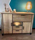 Mooi houten highboard kast met verlichting, Ophalen, Gebruikt