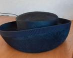 Dames hoed d.blauw  met speld, Ophalen of Verzenden, Zo goed als nieuw, 56 of 57 cm (M, 7 of 7⅛ inch), Hoed