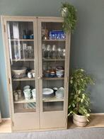 Gispen metalen vitrinekast, Huis en Inrichting, Ophalen, Gebruikt, 50 tot 100 cm, Glas