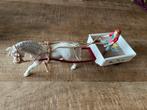Schleich paardje met spankar en ruiter, Verzamelen, Speelgoed, Ophalen of Verzenden, Zo goed als nieuw