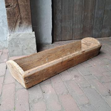 Brocante oude houten bak kist trog 75x22cm *Etage3* beschikbaar voor biedingen
