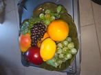 Schaal met decoratieve fruit, Ophalen of Verzenden, Gebruikt, Rond