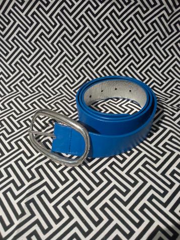 Blauwe Dames Riem 95 cm met Gesp Leer beschikbaar voor biedingen