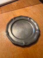 Tinnen bord met gegolfde rand, Antiek en Kunst, Ophalen