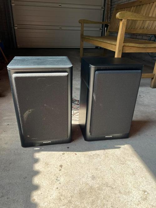Philips Speakerset, Audio, Tv en Foto, Luidsprekers, Gebruikt, Front, Rear of Stereo speakers, 60 tot 120 watt, Philips, Ophalen