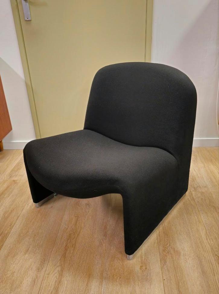 Vintage Giancarlo Piretti Alky Fauteuil Stoel Zwart, Huis en Inrichting, Fauteuils, Ophalen