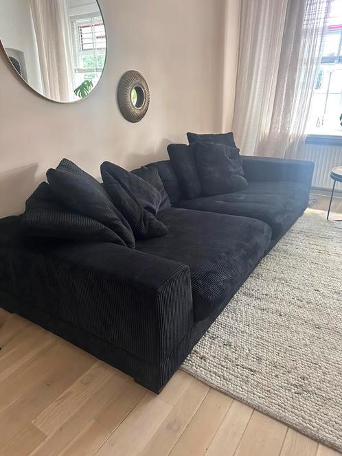 Loods 5 … 3-zitsbank Mino ribfluweel onyx zwart, Huis en Inrichting, Banken | Sofa's en Chaises Longues, Gebruikt, Driepersoons