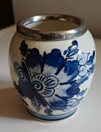 Delfts Blauw Vaasje met Zilveren Rand, Antiek en Kunst, Ophalen