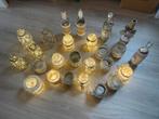 Versierde potten en flessen met led lichten of kaarsen, Ophalen, Zo goed als nieuw, Geboorte of Huwelijk