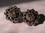 ZILVER - ZILVEREN EN GOUD ACHTERKANT ; BROCHE m. 22 DIAMANT, Sieraden, Tassen en Uiterlijk, Broches, Verzenden, Minder dan 4 cm
