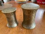 2 Messing Potjes met Bewerking, Ophalen of Verzenden, Koper