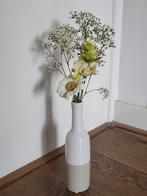 18 Wit/Groene Vaasjes - Perfect voor Bruiloft!, Gebruikt, Wit, Aardewerk of Porselein, Ophalen of Verzenden