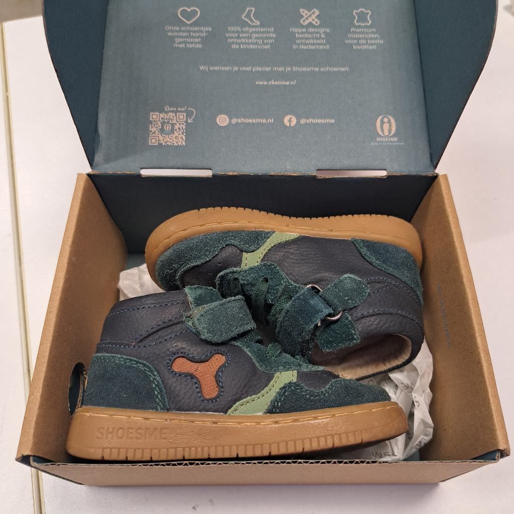 Shoesme sneakers groen tinten klittenband veters 22 nr 49555