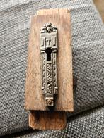 Antiek Houten Slot met Metalen Beslag, Antiek en Kunst, Ophalen of Verzenden