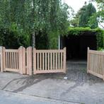 Douglas houten toegangspoort, Ophalen, 100 tot 150 cm, Zo goed als nieuw, Hout