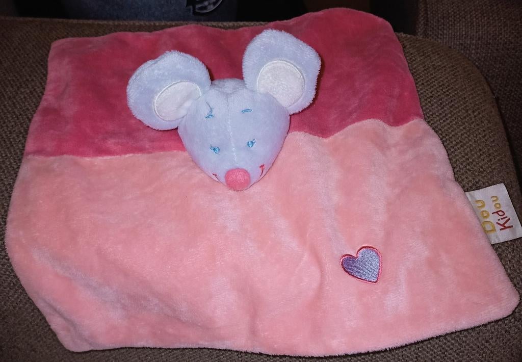 Doukidou roze grijze muizen kroeldoek., Ophalen of Verzenden, Zo goed als nieuw, Overige typen