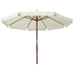 Parasol met houten paal 330 cm zandwit, Venlo, Info@bargains-by-dj.nl, Nieuw, Ophalen of Verzenden