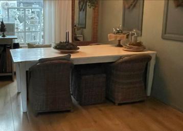Brocante Houten Tafel - Landelijke Stijl beschikbaar voor biedingen