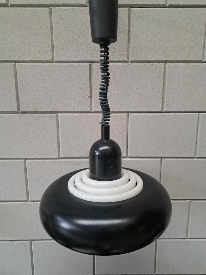 Vintage Space Age Hanglamp, Ø40cm, Huis en Inrichting, Lampen | Hanglampen, Gebruikt, Minder dan 50 cm, Kunststof, Metaal, Ophalen of Verzenden