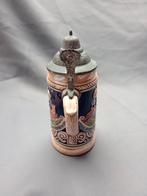 Vintage Bierpul met Tinnen Deksel, Antiek en Kunst, Antiek | Keramiek en Aardewerk, Ophalen of Verzenden