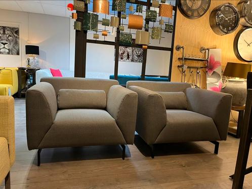 Rolf Benz linea fauteuils ploegstof kust, Huis en Inrichting, Fauteuils, Zo goed als nieuw, Ophalen