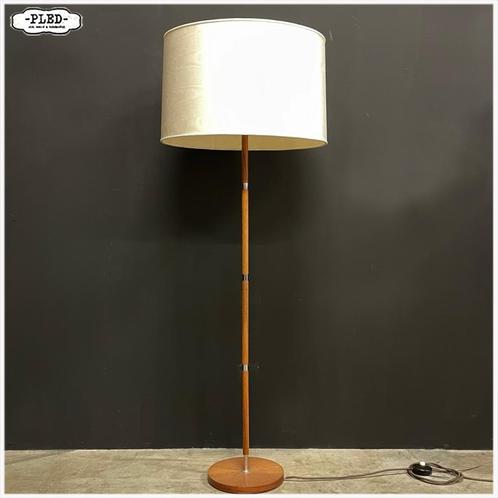 Teak houten vloerlamp stalamp schemerlamp Deens Design, Huis en Inrichting, Lampen | Vloerlampen, Gebruikt, 150 tot 200 cm, Hout